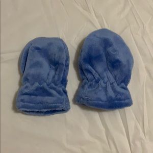 Babies Blue Soft Mittens